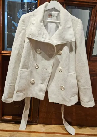 Abrigo Green Coast Blanco Talla M