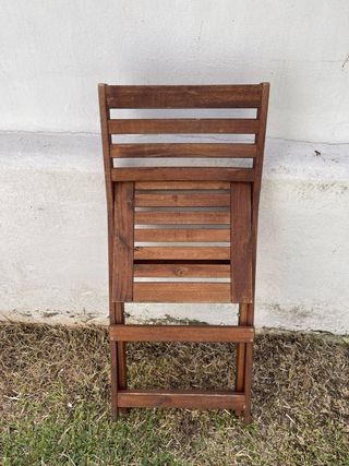 Pack 6 Sillas Jardín Madera Plegables