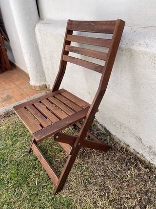 Pack 6 Sillas Jardín Madera Plegables