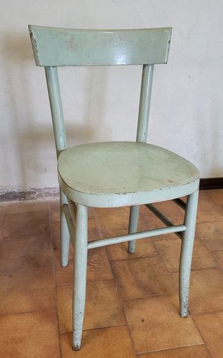 Sedie vintage (7) anni 50 Osteria, Formica, Paglia