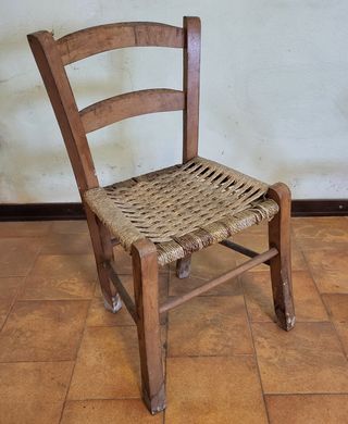 Sedie vintage (7) anni 50 Osteria, Formica, Paglia