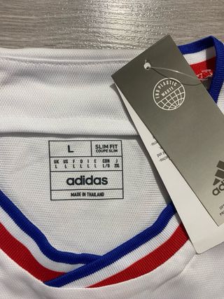 Camiseta Lyon 23/24 Adidas Blanca y Dorada