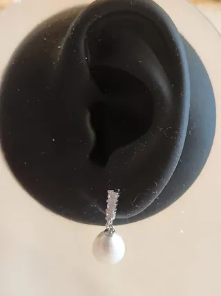 Pendientes Plata 925 con Perlas y Circonitas