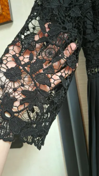 Abito in pizzo Zara nero