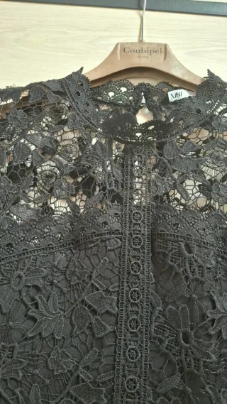 Abito in pizzo Zara nero