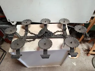 Lámpara Candelabro Techo Forja Artesanal 8 Velas