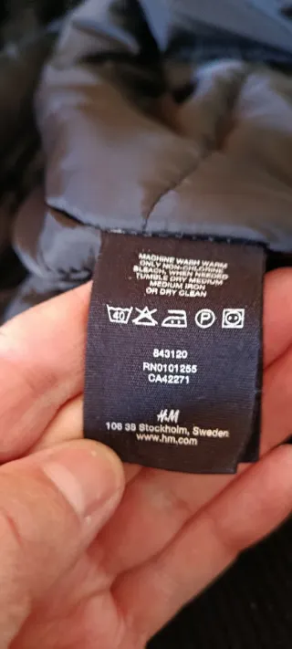 Cazadora acolchada negra XL