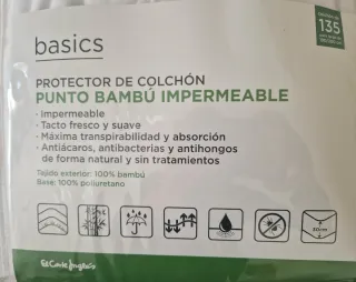 Protettore Materasso Letto 135cm Bambù Impermeabile