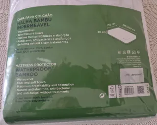 Protettore Materasso Letto 135cm Bambù Impermeabile