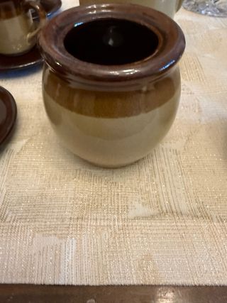 Set 6 tazzine caffè marroni ceramica