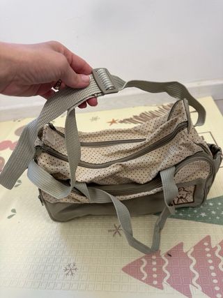 Maleta de bebé con estampado de lunares