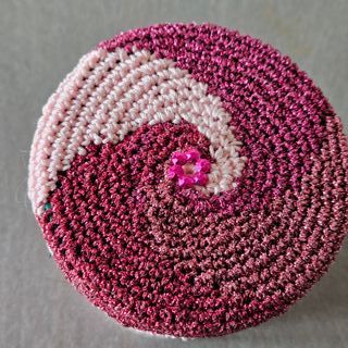 Scatolina conica cotone filato metallizzato