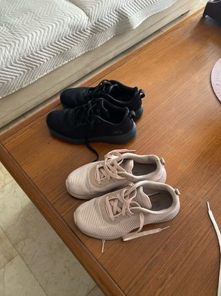 Zapatillas Skechers Negras  y zapatillas Geox