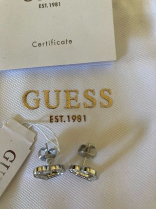 Orecchini Guess Cuore Argento e Cristalli