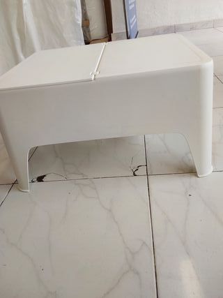 SP Berner - Mesa Auxiliar Alaska - Ligera, Apilable y Resistente - Uso Exterior - Con Cajón de Almacenaje - Fabricada en España