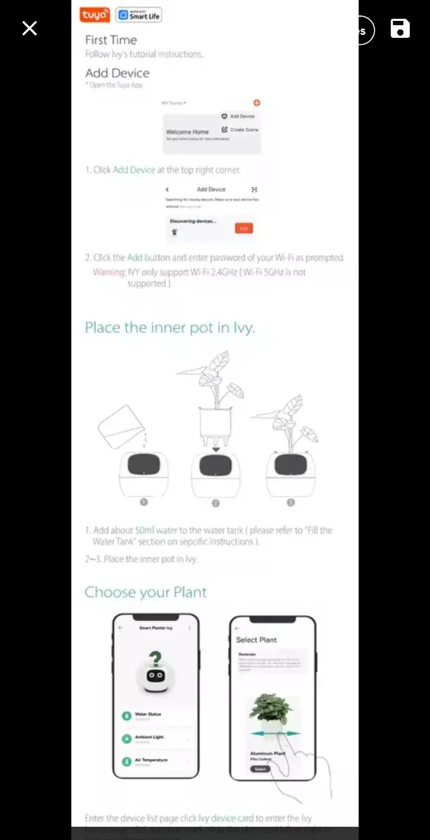 Vaso intelligente per piante Tuya APP Ivy nuovo