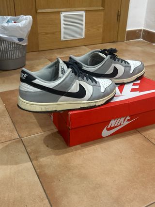 Nike Dunk Low Gris y Blanco
