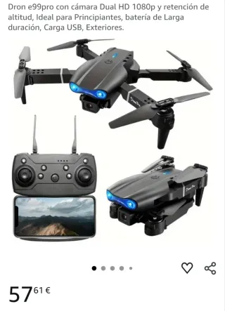 Dron E99 Cámara Dual Vuelo de Trayectoria