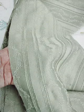 Tela vintage jacquard verde salvia