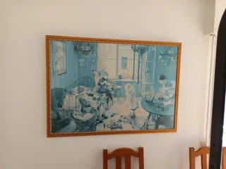 Puzzle Cuadro Salón, descolorido de los años