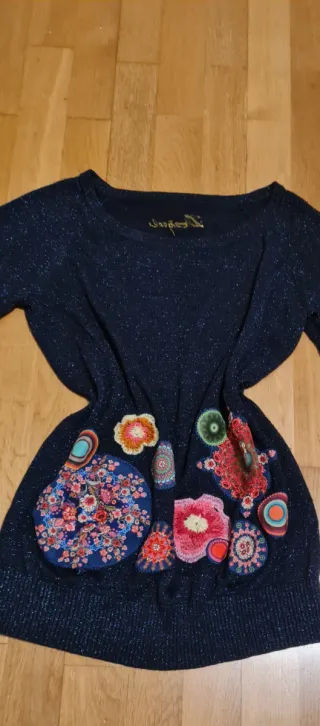 Jersey Desigual Azul marino con multicolor