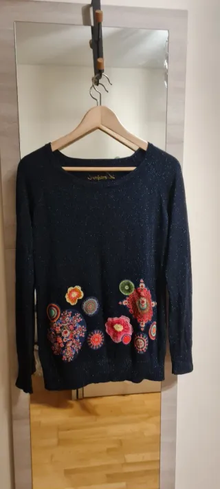 Jersey Desigual Azul marino con multicolor