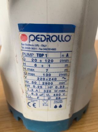 Bomba Sumergible Pedrollo TOP1