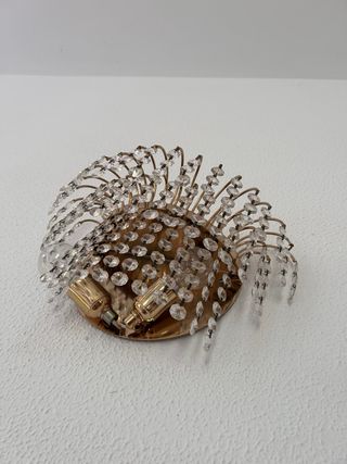 Lámpara de pared vintage cristal y metal