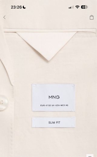 Traje de lino Mango slim fit Beige sin estrenar.