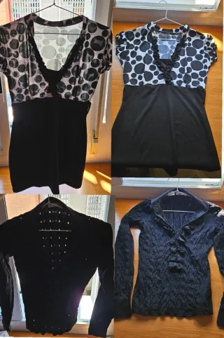 Blusa y camisa negra mujer