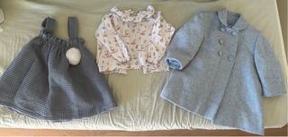 Set vestito e cappotto per neonati