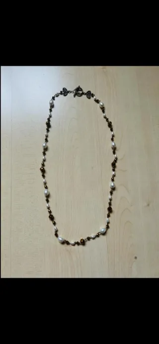 Collana perle e cristalli usata una volta
