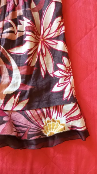 Gonna vintage lino e seta