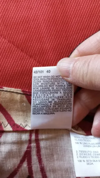 Gonna vintage lino e seta