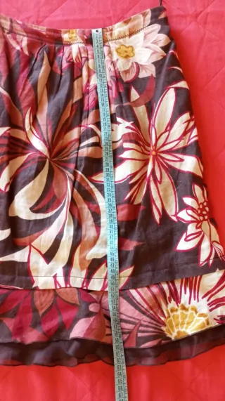 Gonna vintage lino e seta