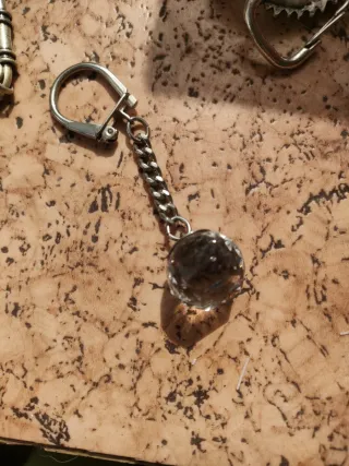 Portachiavi con cristallo sfaccettato