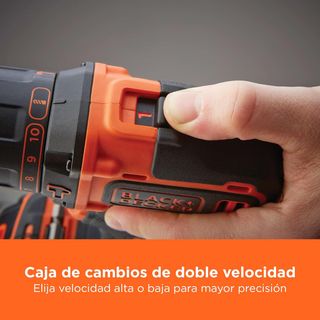 BLACK+DECKER Taladro percutor sin cable 18V, bater