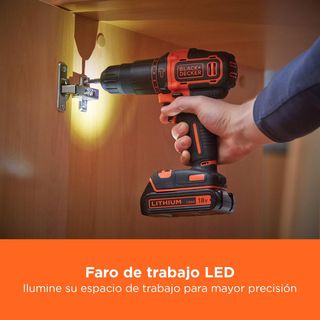 BLACK+DECKER Taladro percutor sin cable 18V, bater