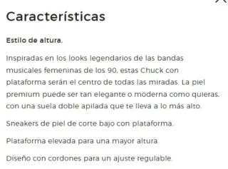 Zapatillas Converse All Star Mujer Talla 35-36