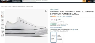 Zapatillas Converse All Star Mujer Talla 35-36