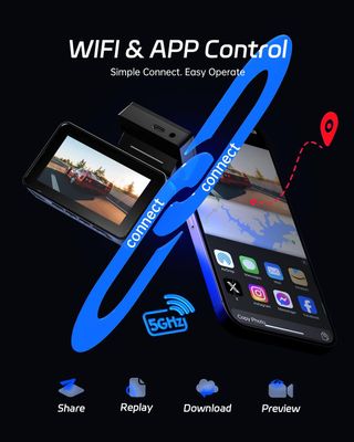 Pelsee P3 4K Dash CAM Delantera y Trasera,Tarjeta