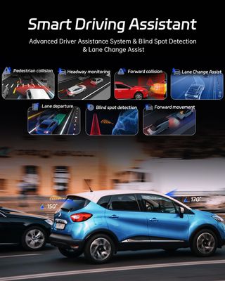 Pelsee P3 4K Dash CAM Delantera y Trasera,Tarjeta