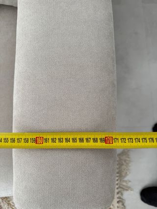 Sofá 2 plazas beige tela