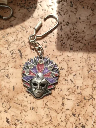Portachiavi Maschera Veneziana con Strass