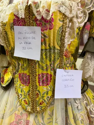 Vestido de fallera multicolor talla única