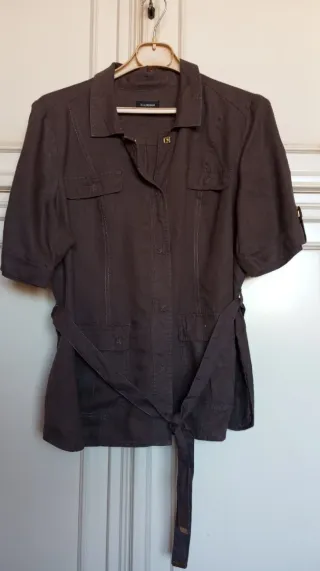 Camicia sahariana ANISETTE lino taglia 23