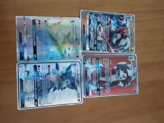4 Cromos Pokémon Lycanroc GX