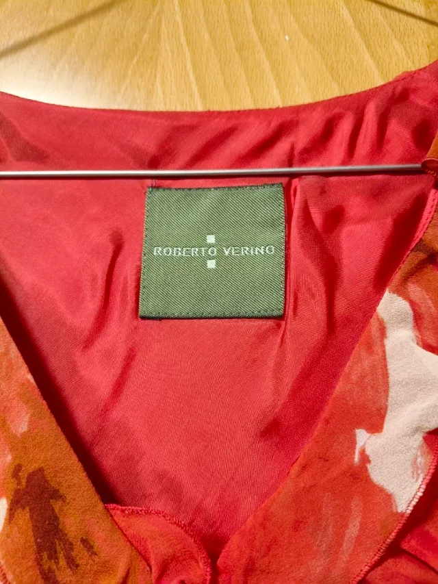 Vestido Roberto Verino floral rojo