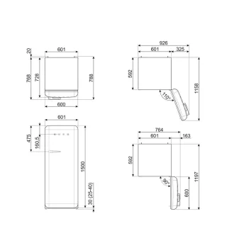 Frigorífico SMEG marrón oscuro
