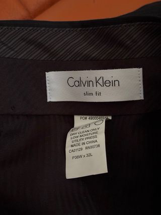 Traje Calvin Klein Negro 3 Piezas